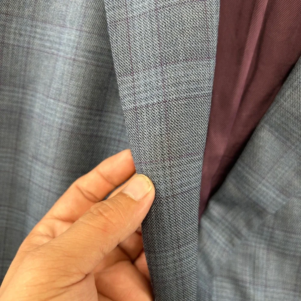 Cremieux Sport Coat Mens 46R Blue Glen Plaid Loro Piana Wool Blazer Canada